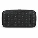 MCM Liz Visetos Tote Bag – Black Monogram, Large Capacity, Detachable Pouch, Adjustable Drawstring