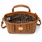 MCM Liz Reversible Visetos Mini Tote – Cognac Monogram, Gold Plate