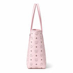 MCM Toni Visetos Medium Tote – Soft Pink Monogram, Silver Plate, MWPAATN03