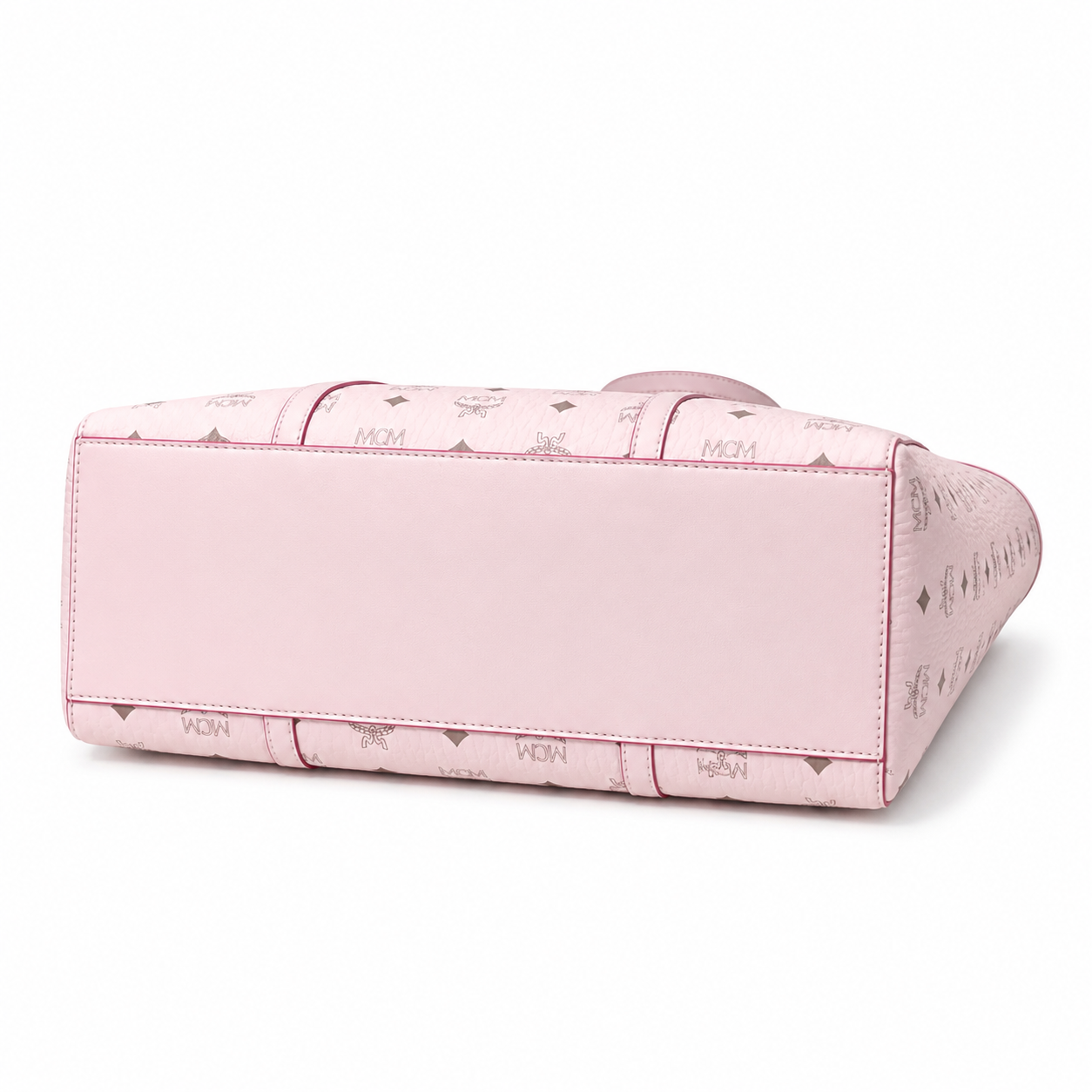 MCM Toni Visetos Medium Tote – Soft Pink Monogram, Silver Plate, MWPAATN03