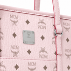 MCM Toni Visetos Medium Tote – Soft Pink Monogram, Silver Plate, MWPAATN03