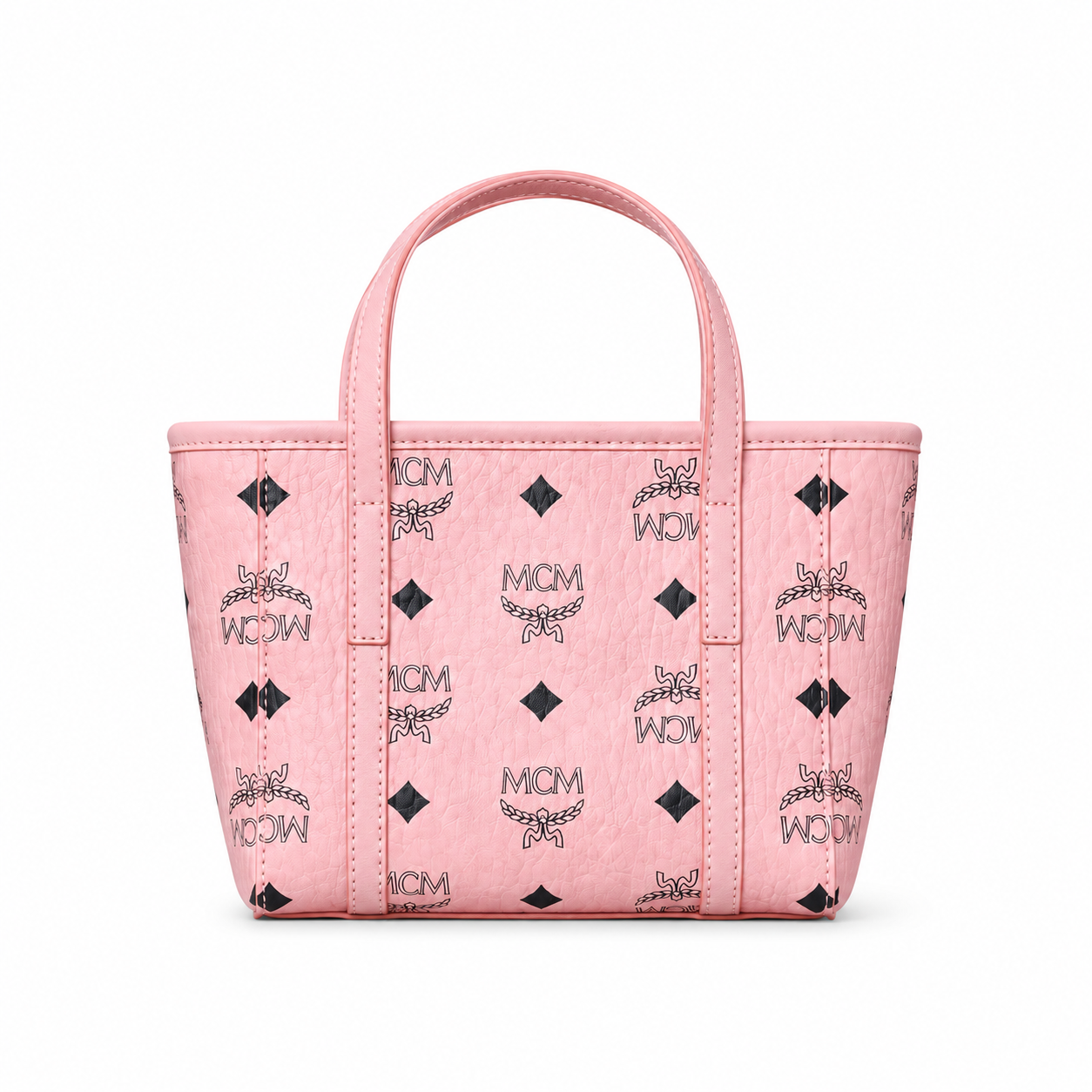MCM Toni Visetos Mini Tote Bag – Pink Monogram, Gold Hardware, MWPFSMT03