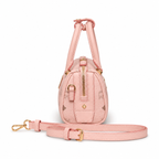 MCM Boston Visetos Mini Boston Bag – Pink Monogram, Gold Hardware, MWPA9BO05