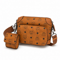 MCM Patricia Visetos Crossbody Bag Set – Cognac Monogram, Pouch, MWRAAPA