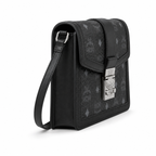 MCM Anais Visetos Small Flap Bag – Black Monogram, Silver Hardware, MWH6SIA20