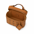 MCM Cosmetics Visetos Mini Vanity Bag – Cognac, Top Handle, MWHAASA27