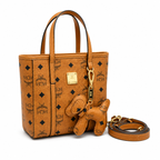 MCM Toni Visetos Mini Tote Bag – Cognac, MWPAATN04 / MWPAATN05