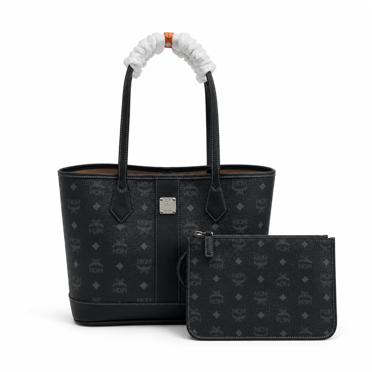 MCM Toni Visetos Medium/Large Tote Bag – Black, Silver, MWPAATN03BK001
