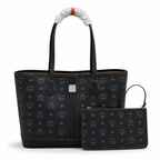 MCM Toni Visetos Medium/Large Tote Bag – Black, Silver, MWPAATN03BK001