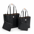 MCM Toni Visetos Medium/Large Tote Bag – Black, Silver, MWPAATN03BK001
