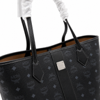 MCM Toni Visetos Medium/Large Tote Bag – Black, Silver, MWPAATN03BK001