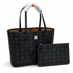 MCM Toni Visetos Medium/Large Tote Bag – Black, Silver, MWPAATN03BK001