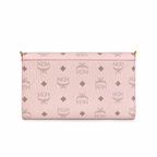 MCM Tracy Visetos Flap Bag – Pink, Gold Hardware, MWRBAWO05 PK001