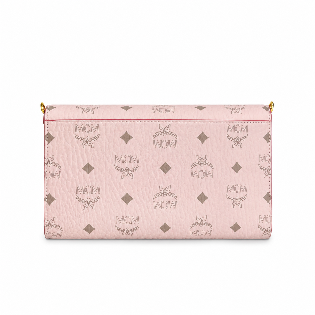 MCM Tracy Visetos Flap Bag – Pink, Gold Hardware, MWRBAWO05 PK001