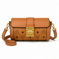 MCM Tracy Visetos Camera Bag – Cognac, Gold Hardware, MWRBSXT01CO001
