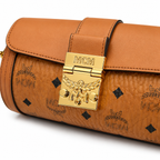 MCM Tracy Visetos Camera Bag – Cognac, Gold Hardware, MWRBSXT01CO001