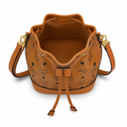 MCM Dessau Visetos Mini Bucket Bag – Cognac, MWDCSDU03CO001