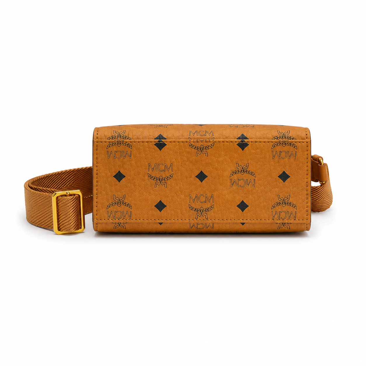 MCM Klassik Visetos Mini Tote Bag – Cognac, Compact Mini Tote Bag.MMTAAKC02CO
