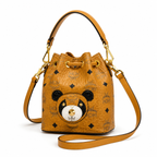 MCM x Mr. Bags Mini Bucket Bag – Cognac Visetos, Bear Face, MZUA9SV89CO001