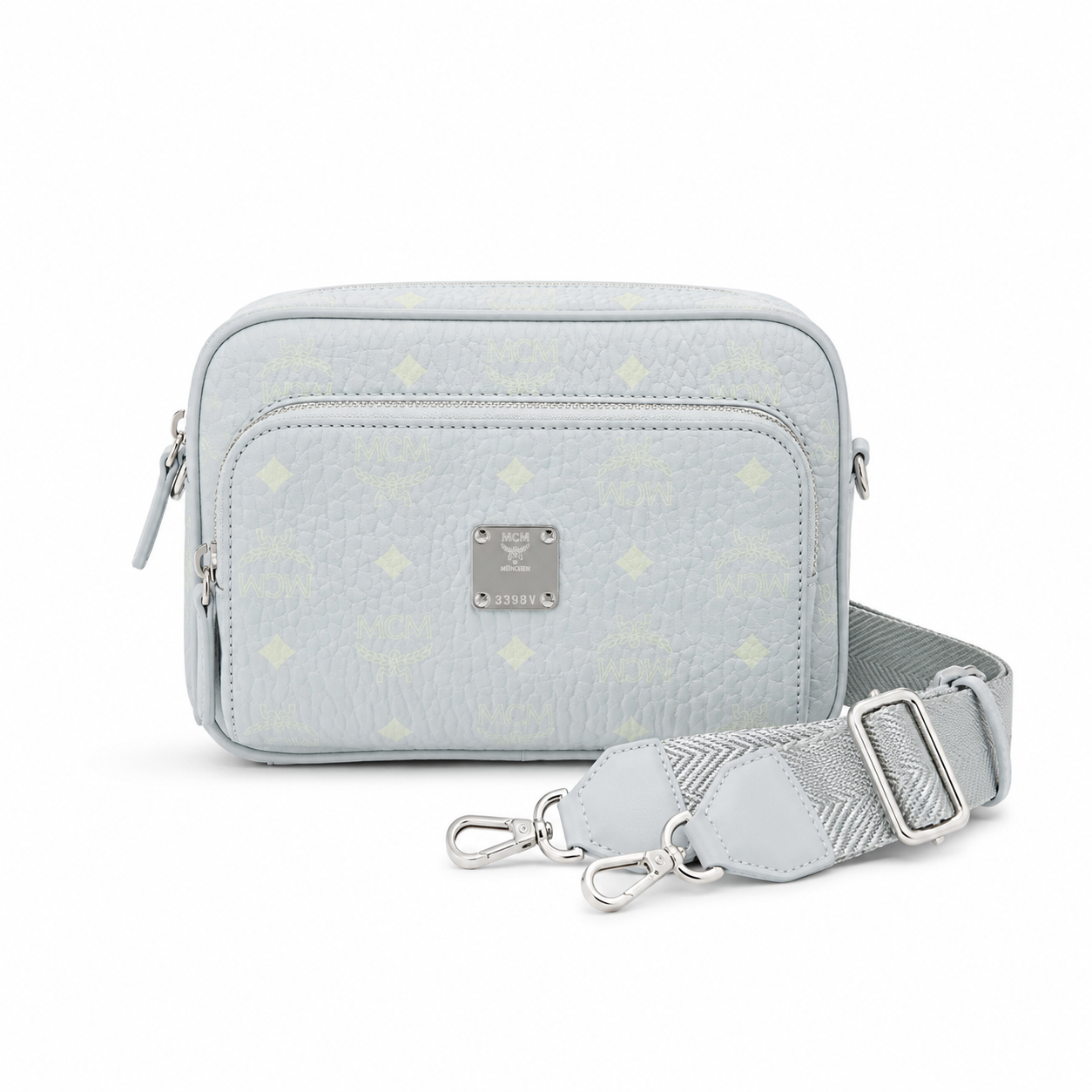 MCM Aren Visetos Mini Camera Bag – Light Grey, MMRAAKC02FP00