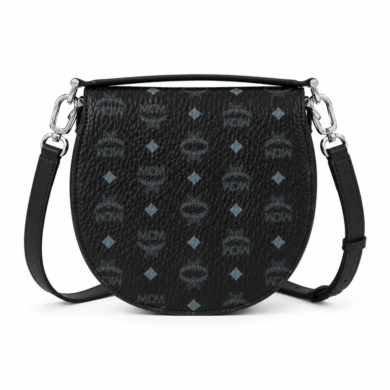MCM Patricia Visetos Small Saddle Bag – Black, MWPAASU01BK