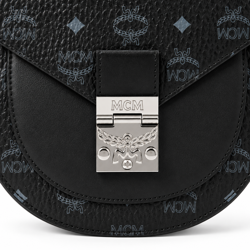 MCM Patricia Visetos Small Saddle Bag – Black, MWPAASU01BK