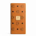 MCM Patricia Visetos Long Zip Wallet – Cognac – Black