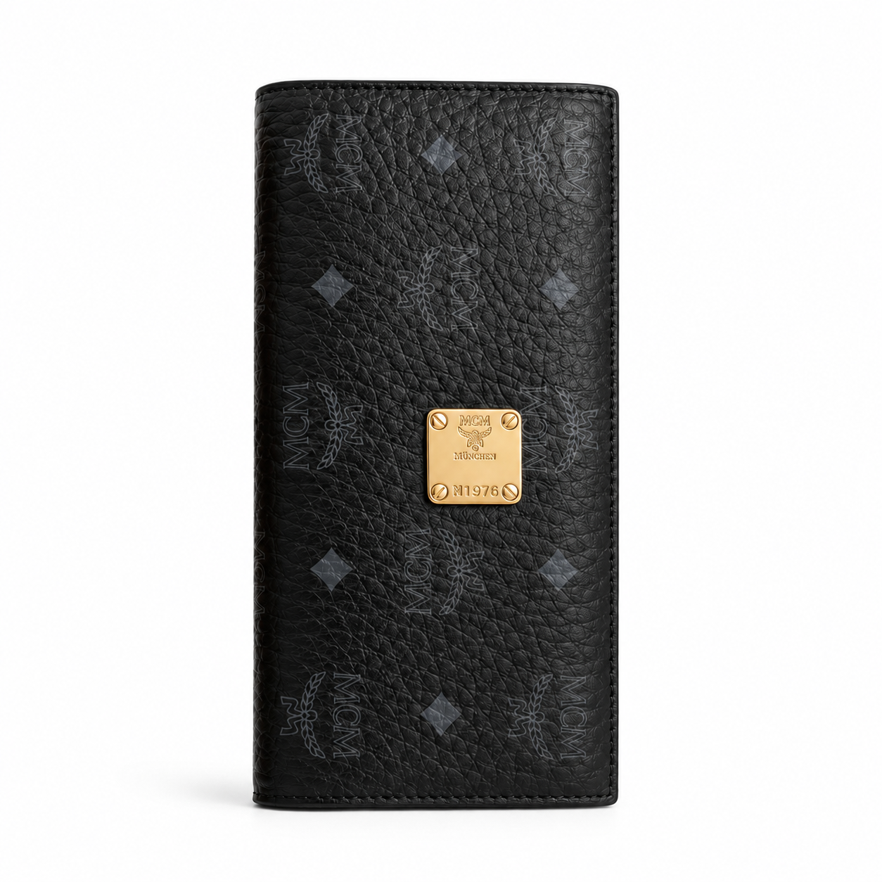 MCM Patricia Visetos Long Zip Wallet – Cognac – Black
