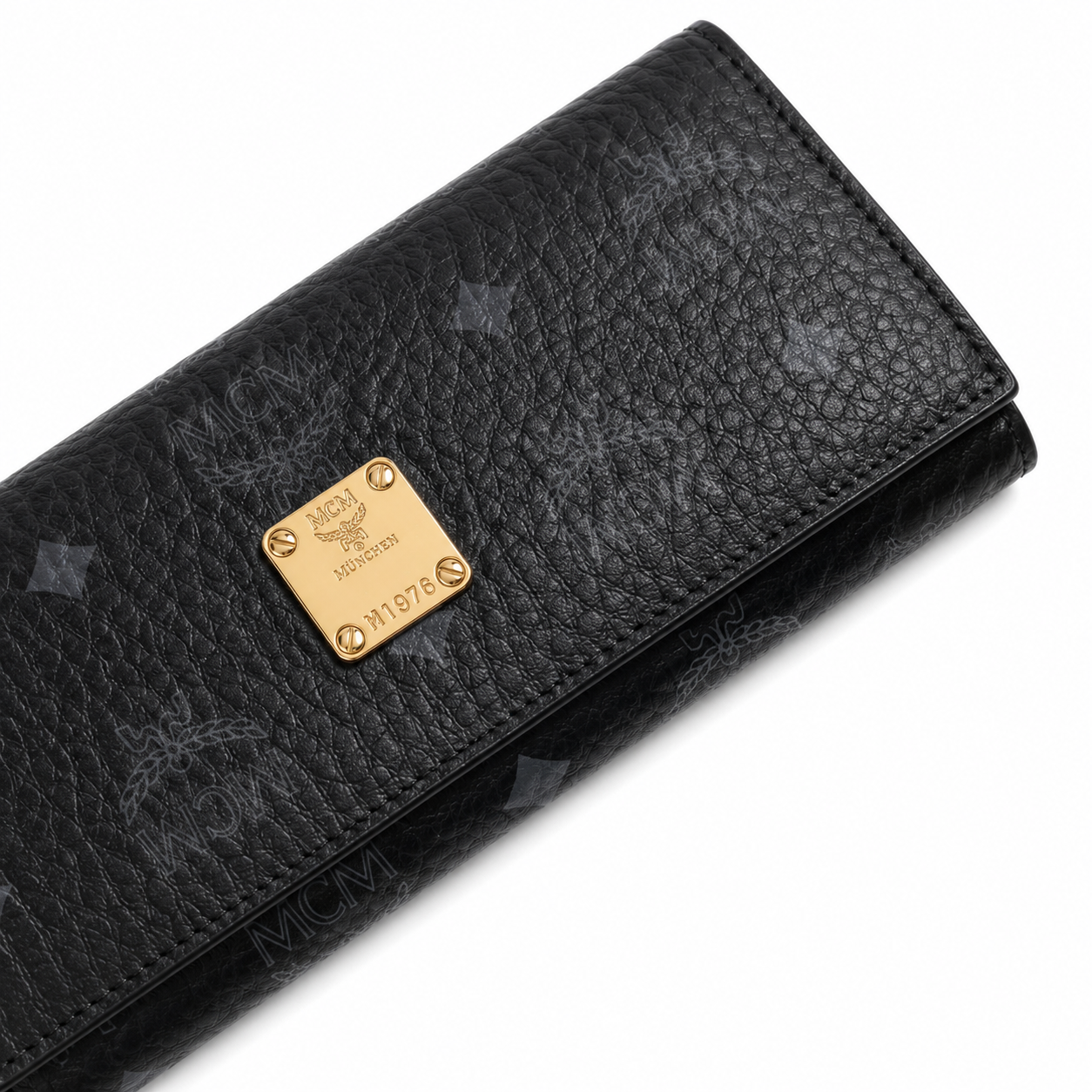 MCM Patricia Visetos Long Zip Wallet – Cognac – Black