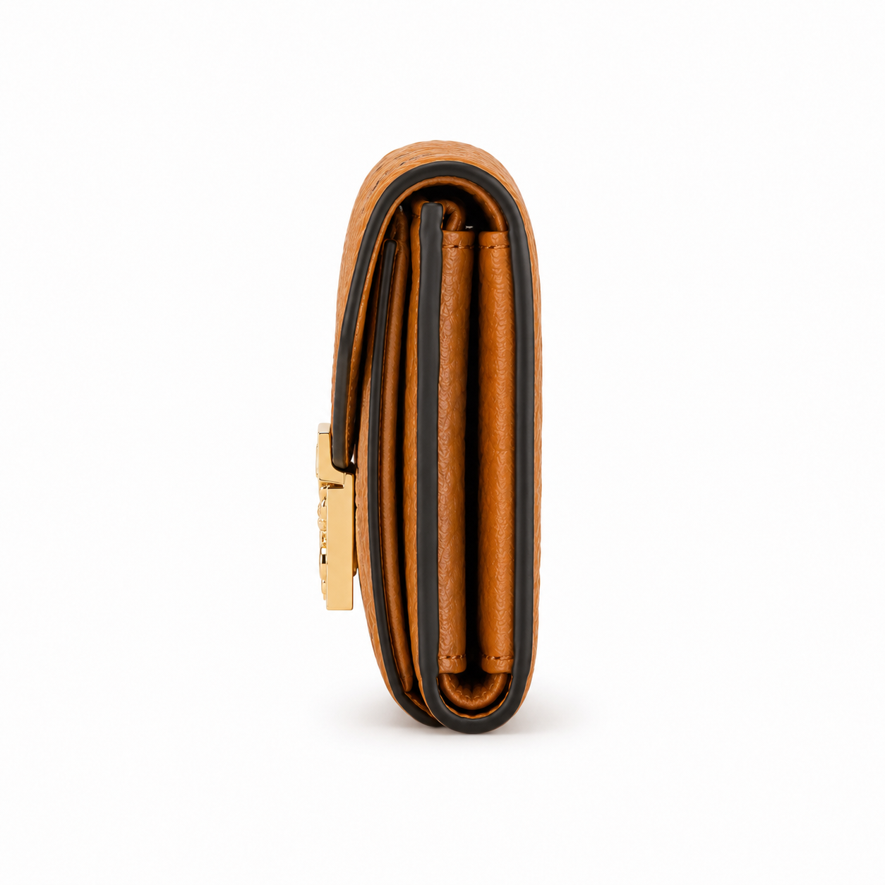MCM Small Aren Visetos Trifold Wallet – Cognac