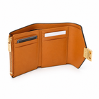 MCM Small Aren Visetos Trifold Wallet – Cognac