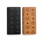 MCM Linea Visetos Long Wallet – Cognac / Black
