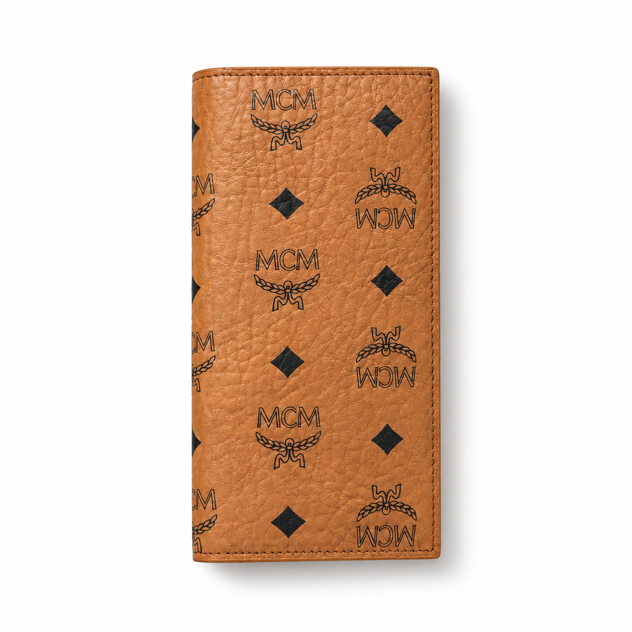 MCM Linea Visetos Long Wallet – Cognac / Black