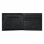MCM Men's Visetos Bifold Wallet – Black Logo Print Short Wallet & Card Holder