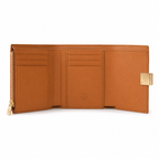 MCM Patricia Visetos Trifold Wallet – Cognac Brown, 11x10cm