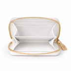 MCM Patricia Visetos Zip Around Wallet – White, 11x10cm