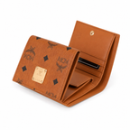 MCM Patricia Visetos Bifold Wallet – Cognac, 11x8.5cm