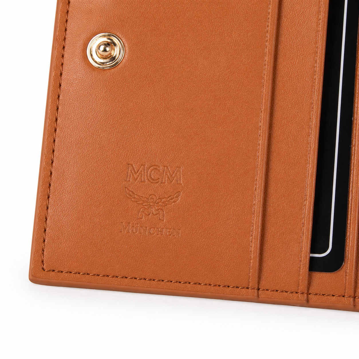MCM Patricia Visetos Bifold Wallet – Cognac, 11x8.5cm