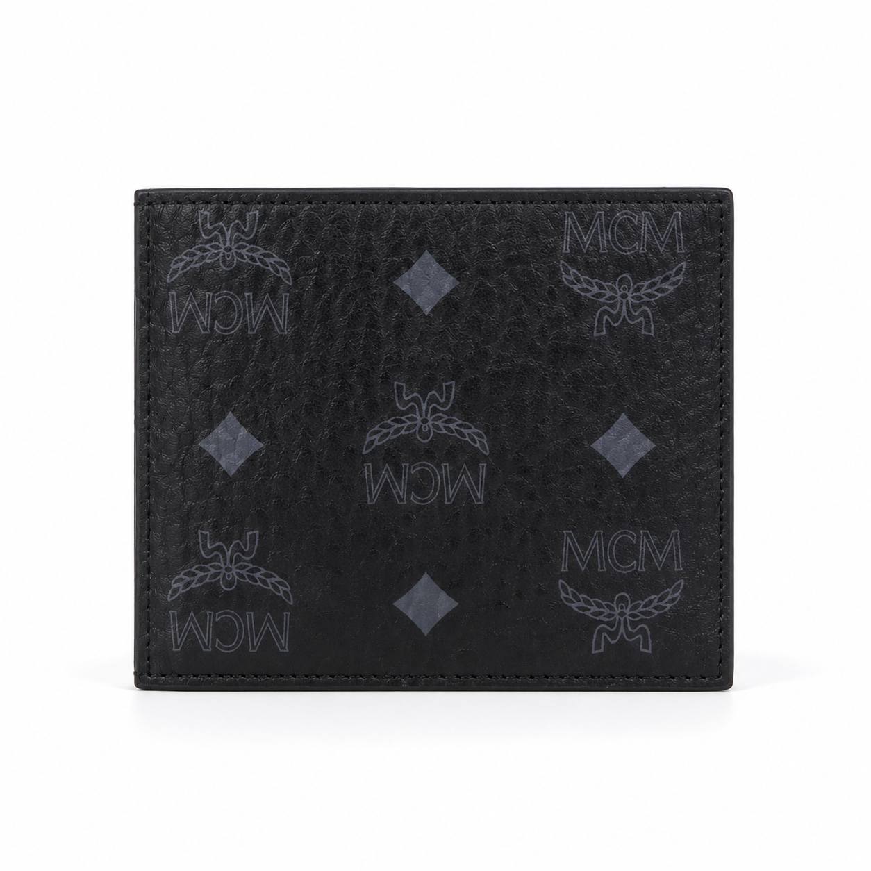 MCM Patricia Visetos Bifold Wallet – Black, 11x8.5cm