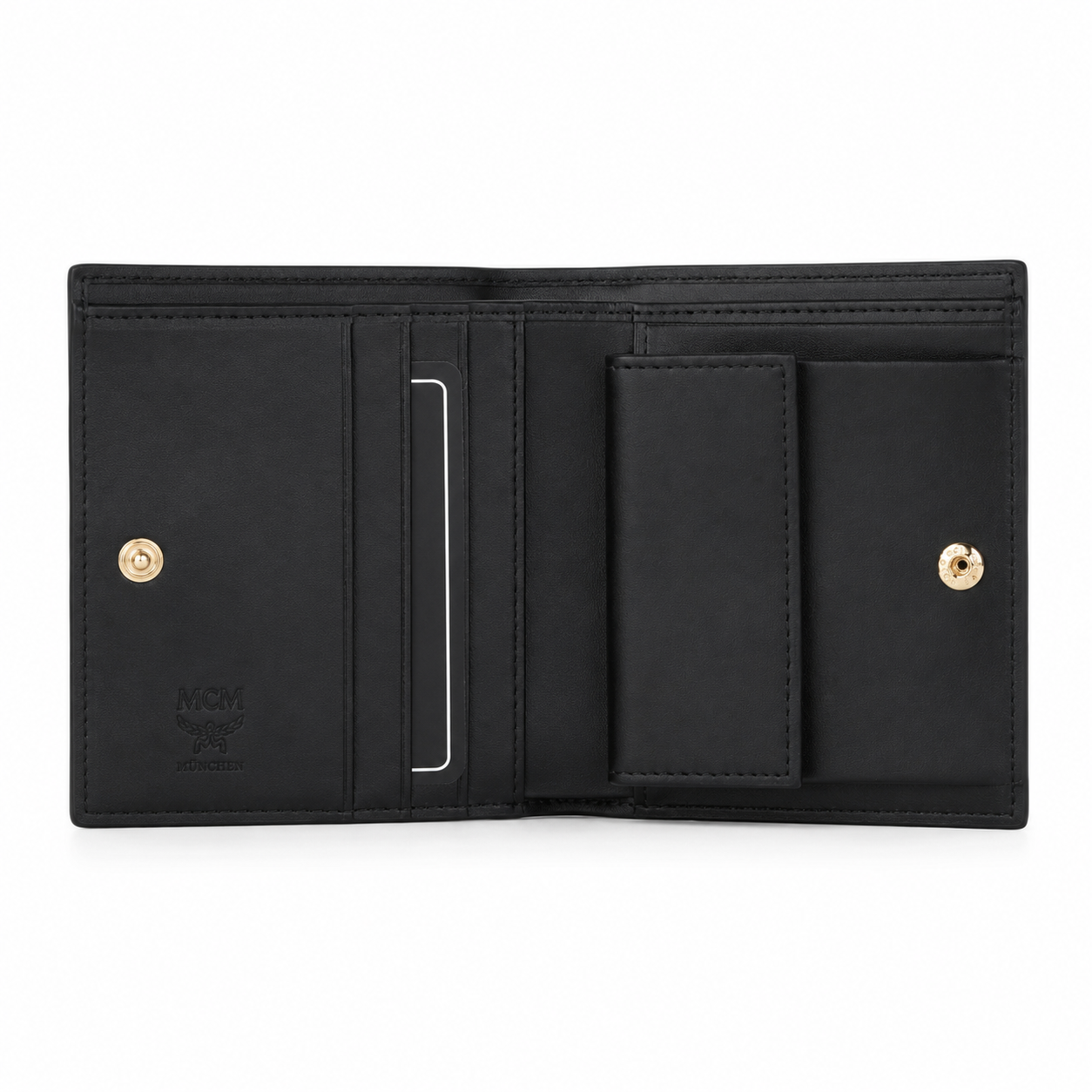 MCM Patricia Visetos Bifold Wallet – Black, 11x8.5cm