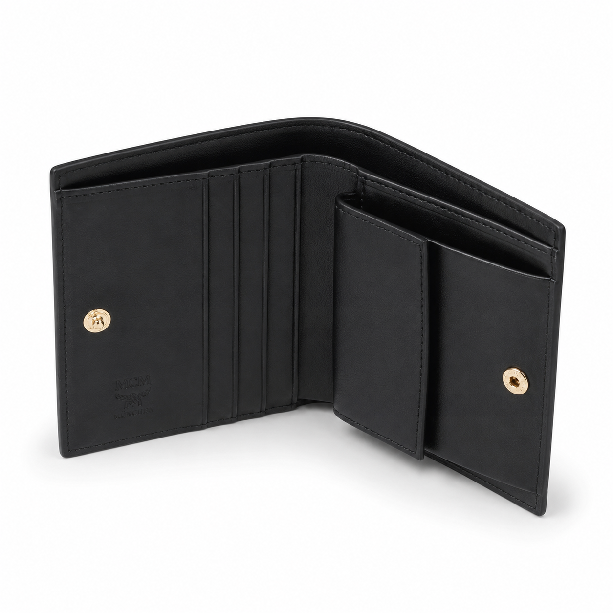 MCM Patricia Visetos Bifold Wallet – Black, 11x8.5cm