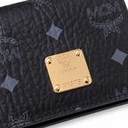 MCM Patricia Visetos Bifold Wallet – Black, 11x8.5cm