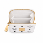 MCM Patricia Visetos Zip Around Wallet – White, 11x8.5cm
