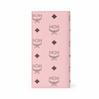 MCM Small Tracy Trifold Wallet in Visetos – Baby Pink Coated Leather Long Wallet, 19x10cm