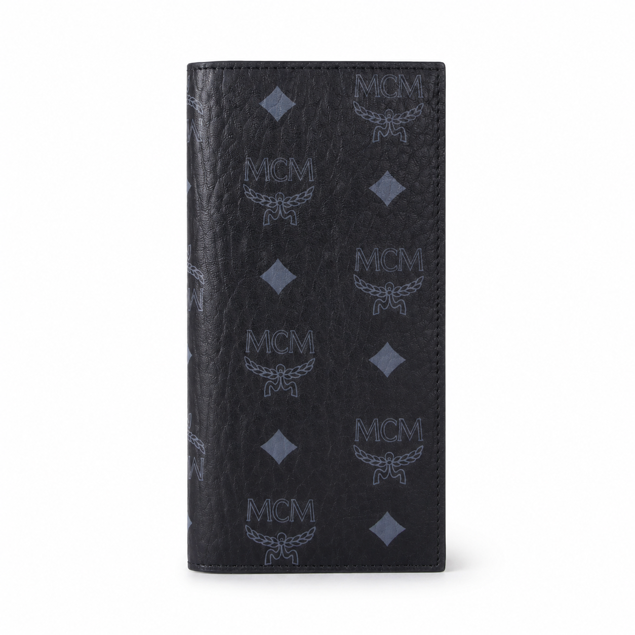 MCM Small Tracy Trifold Wallet in Visetos – Baby Pink Coated Leather Long Wallet, 19x10cm