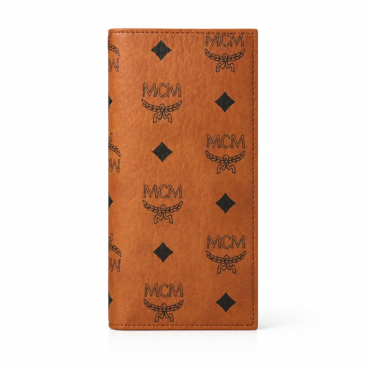 MCM Small Tracy Trifold Wallet in Visetos – Baby Pink Coated Leather Long Wallet, 19x10cm