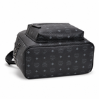 MCM Stark Large Backpack in Visetos Black – Signature Monogram Double-Sided Backpack with Pyramid Studs, 41x33x15cm