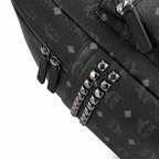 MCM Stark Large Backpack in Visetos Black – Signature Monogram Double-Sided Backpack with Pyramid Studs, 41x33x15cm