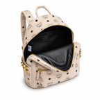 MCM Stark Mini Backpack in Beige Visetos – Signature Monogram Side Studs Backpack, MMK6SVE41IG001, 26x21.5x10.5cm