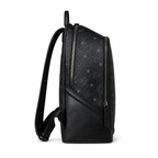 MCM Stark Medium Backpack in All-Black Visetos – Classic Monogram Backpack with Triangle Logo, Gunmetal Hardware, 42x30.5x18.5cm